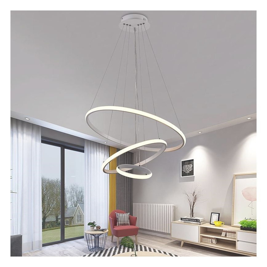 Brilagi - LED Zatemnitveni lestenec na vrvici CIRCLE LED/90W/230V 3000-6500K + Daljinski upravljalnik