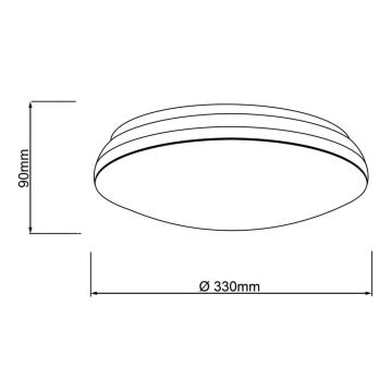 Brilliant - LED RGBW Zatemnitvena stropna svetilka MIDWAY LED/14W/230V 3100-6500K Wi-Fi Tuya + Daljinski upravljalnik