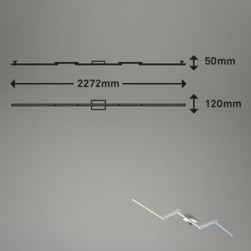 Brilo 3737-018 - LED Zatemnitvena stropna svetilka SMART LED/24W/230V 3000-6500K Wi-Fi Tuya + Daljinski upravljalnik