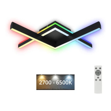 Brilo - LED RGBW Zatemnitveni nadgradni lestenec FRAME 2xLED/9W/230V 2700-6500K + Daljinski upravljalnik