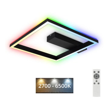 Brilo - LED RGBW Zatemnitveni nadgradni lestenec FRAME LED/18W/230V 2700-6500K + Daljinski upravljalnik