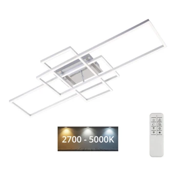 Brilo - LED Zatemnitveni nadgradni lestenec FRAME LED/51W/230V 2700-5000K krom + Daljinski upravljalnik