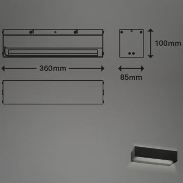 Briloner 2204-015 - LED Zunanja stenska svetilka LED/8W/230V IP44 črna