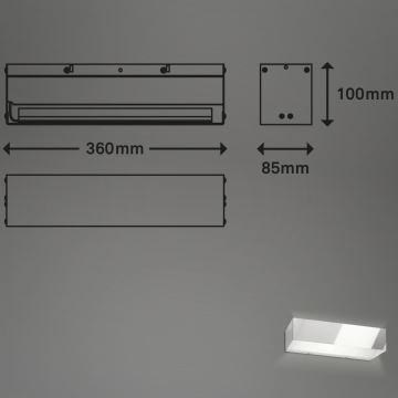 Briloner 2204-018 - LED Zunanja stenska svetilka LED/8W/230V IP44 krom