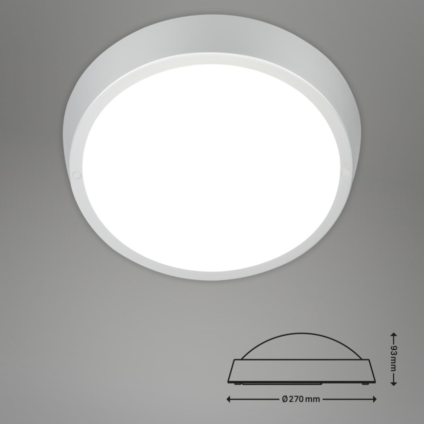 Briloner 3018-014 - LED Kopalniška stropna svetilka HAGEN LED/24W/230V IP44 bela