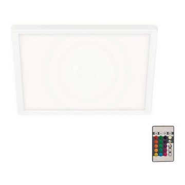 Briloner 7090-416 - LED RGBW Zatemnitvena stropna svetilka SLIM LED/15W/230V + Daljinski upravljalnik