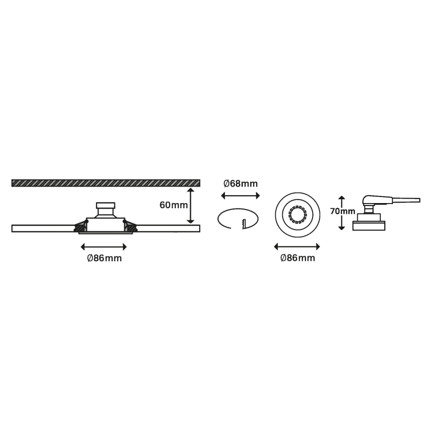 Briloner 7148-039-SET 3xLED Zatemnitvena kopalniška svetilka GU10/5,5W/230V IP23