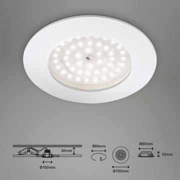 Briloner 7206-016 - LED Kopalniška vgradna svetilka LED/10,5W/230V IP44