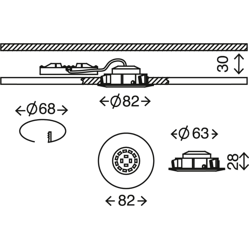 Briloner 7209-012 - LED Kopalniška vgradna svetilka LED/5W/230V IP23