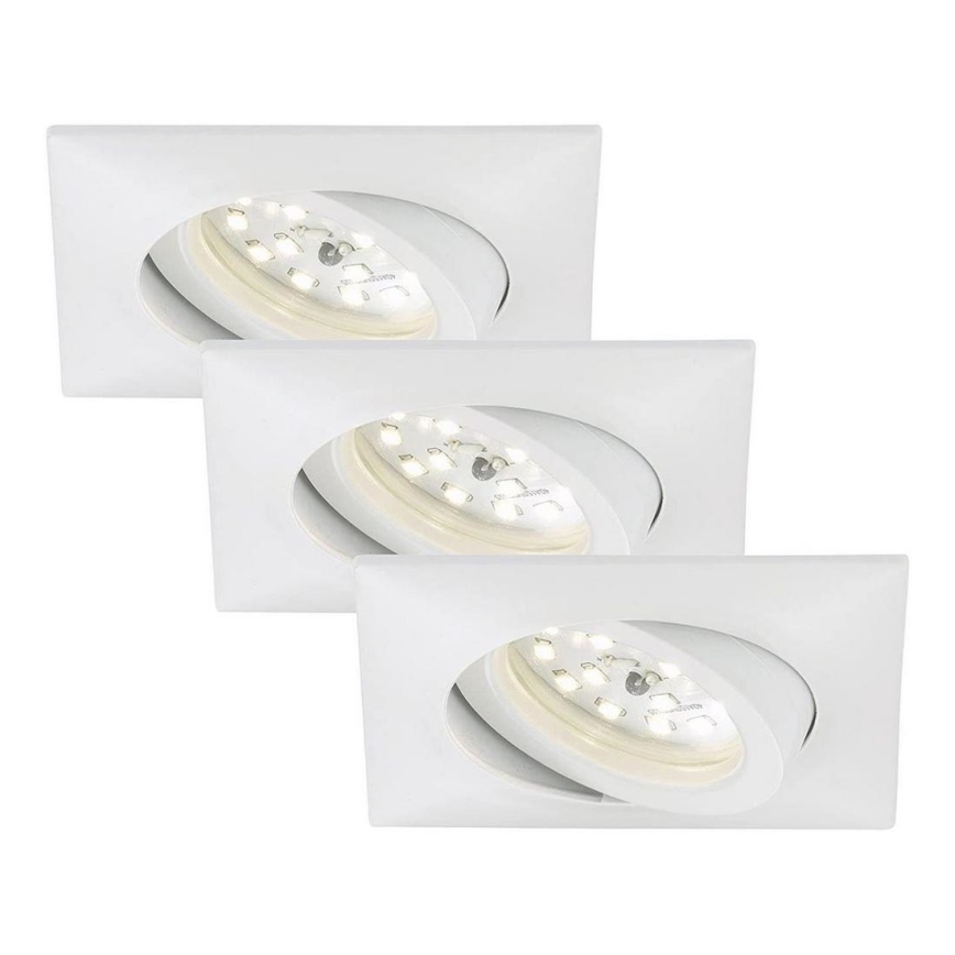 Briloner 7210-036 - SET 3x LED Kopalniška vgradna svetilka ATTACH LED/5W/230V IP23 bela