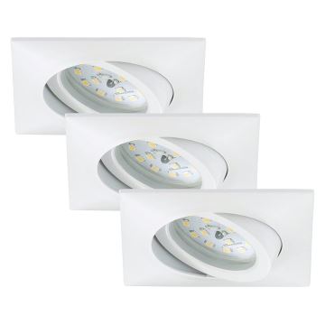 Briloner 7210-036 - SET 3x LED Kopalniška vgradna svetilka ATTACH LED/5W/230V IP23 bela