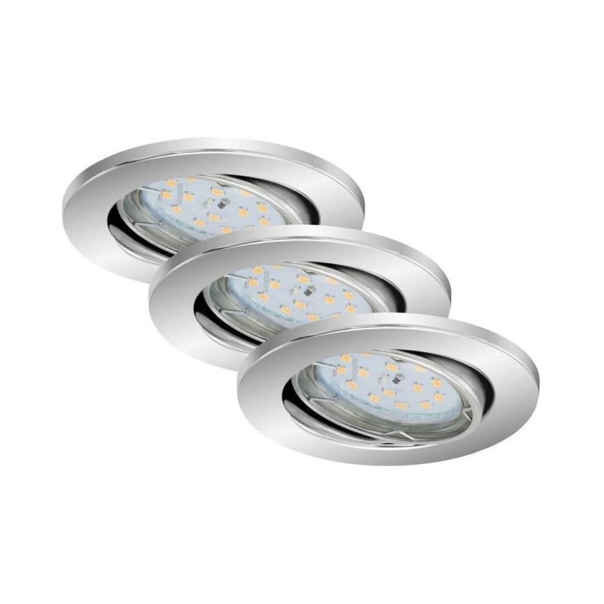 Briloner 7219-038 - SET 3x LED Zatemnitvena kopalniška vgradna svetilka 1xGU10/5W/230V IP23