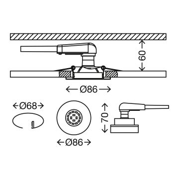 Briloner 7277-039 - SET 3x LED Zatemnitvena kopalniška vgradna svetilka 1xGU10/5W/230V IP23