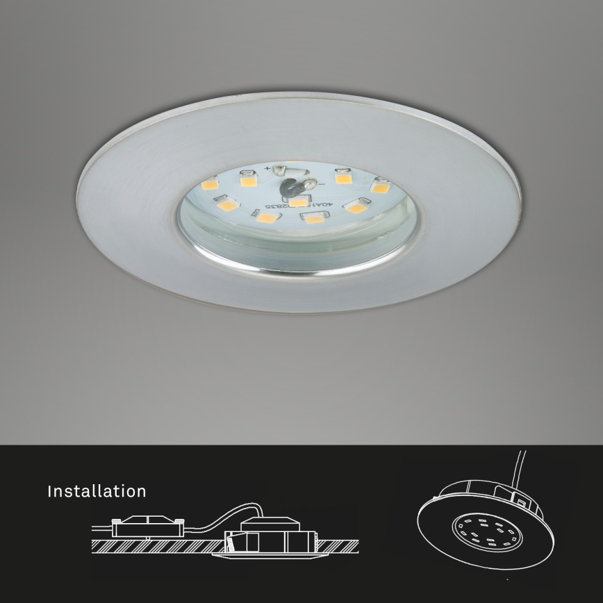 Briloner 7295-019 - LED Zatemnitvena kopalniška vgradna svetilka ATTACH LED/6,5W/230V IP44