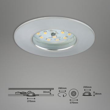 Briloner 7295-019 - LED Zatemnitvena kopalniška vgradna svetilka ATTACH LED/6,5W/230V IP44