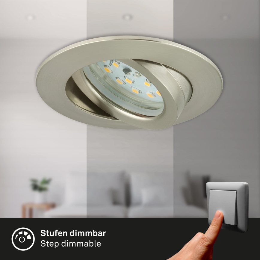 Briloner 7296-012 - LED Zatemnitvena kopalniška vgradna svetilka ATTACH LED/6,5W/230V IP23 krom