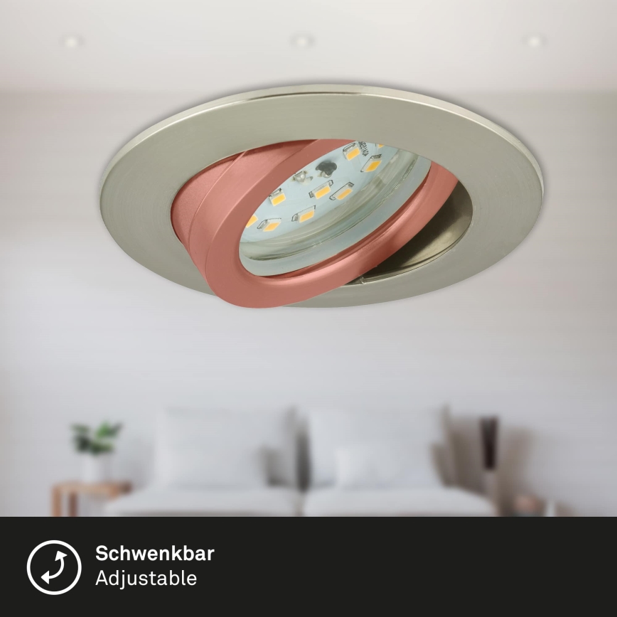 Briloner 7296-012 - LED Zatemnitvena kopalniška vgradna svetilka ATTACH LED/6,5W/230V IP23 krom