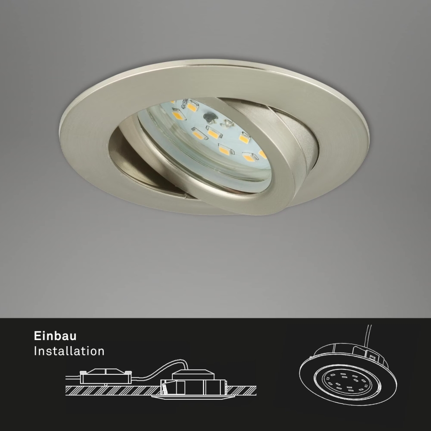 Briloner 7296-012 - LED Zatemnitvena kopalniška vgradna svetilka ATTACH LED/6,5W/230V IP23 krom