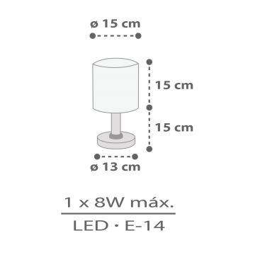 Dalber 60621 - Otroška lučka RHICO AND CROCO 1xE14/8W/230V