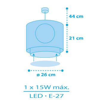 Dalber 60652 - Otroški lestenec PIRAT ISLAND 1xE27/15W/230V