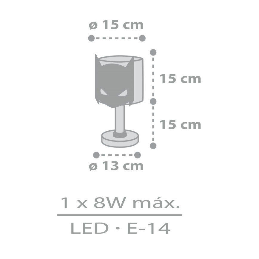 Dalber 61801 - Otroška lučka DARK HERO 1xE14/8W/230V