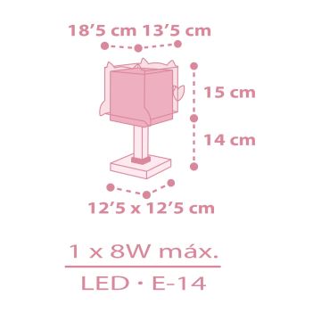 Dalber 64481 -  Otroška lučka LITTLE FRIENDS 1xE14/8W/230V