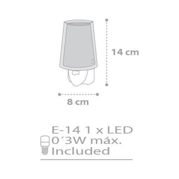 Dalber D-81215L - LED nočna luč STARS 1xE14/0,3W/230V