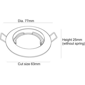 Deko-Light 120017 - Vgradna svetilka RUND 1xGU5,3-MR16/35W/12V bela