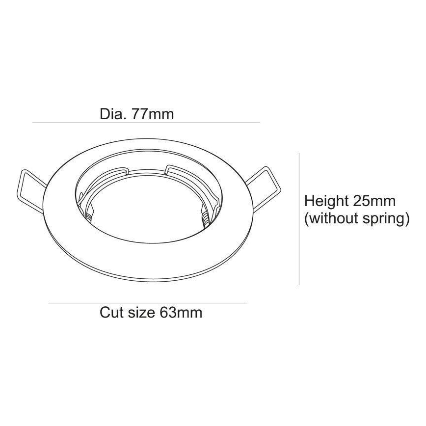 Deko-Light 120017 - Vgradna svetilka RUND 1xGU5,3-MR16/35W/12V bela