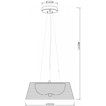 Deko-Light 342031 - Lestenec na vrvici FILO 3xE27/60W/230V pr. 39 cm srebrna