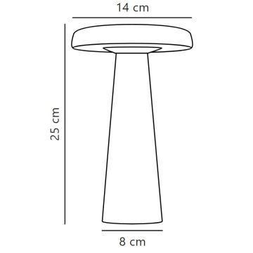 DFTP by Nordlux - LED Zatemnitvena zunanja namizna svetilka ARCELLO LED/2,8W/3,7V IP54