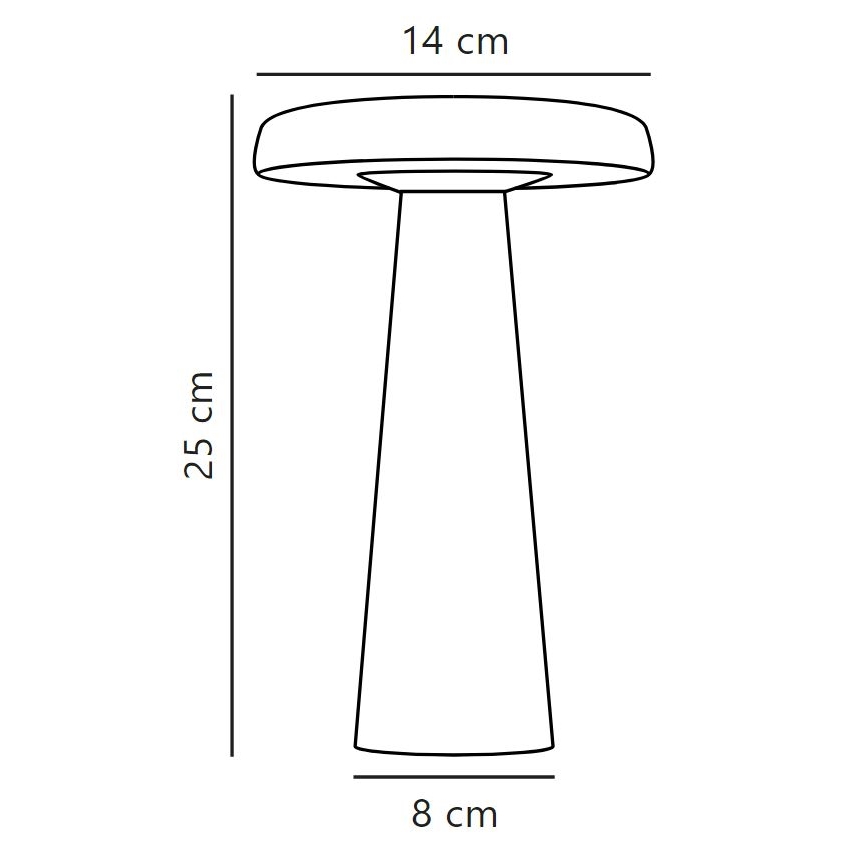 DFTP by Nordlux - LED Zatemnitvena zunanja namizna svetilka ARCELLO LED/2,8W/3,7V IP54