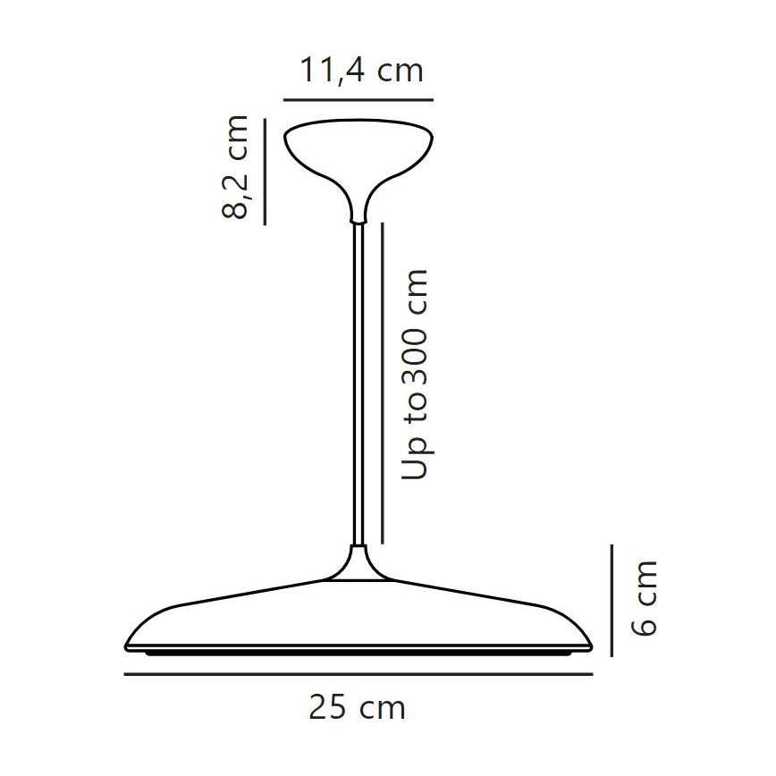 DFTP by Nordlux - LED Zatemnitveni lestenec na vrvici ARTIST LED/14W/230V pr. 25 cm baker