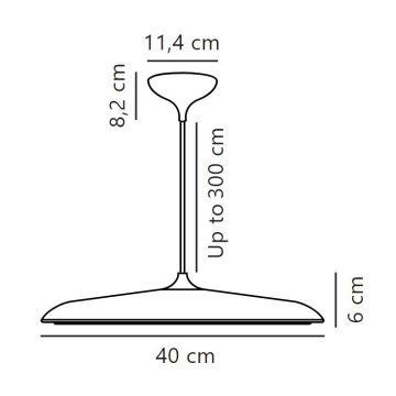 DFTP by Nordlux - LED Zatemnitveni lestenec na vrvici ARTIST LED/24W/230V pr. 40 cm baker