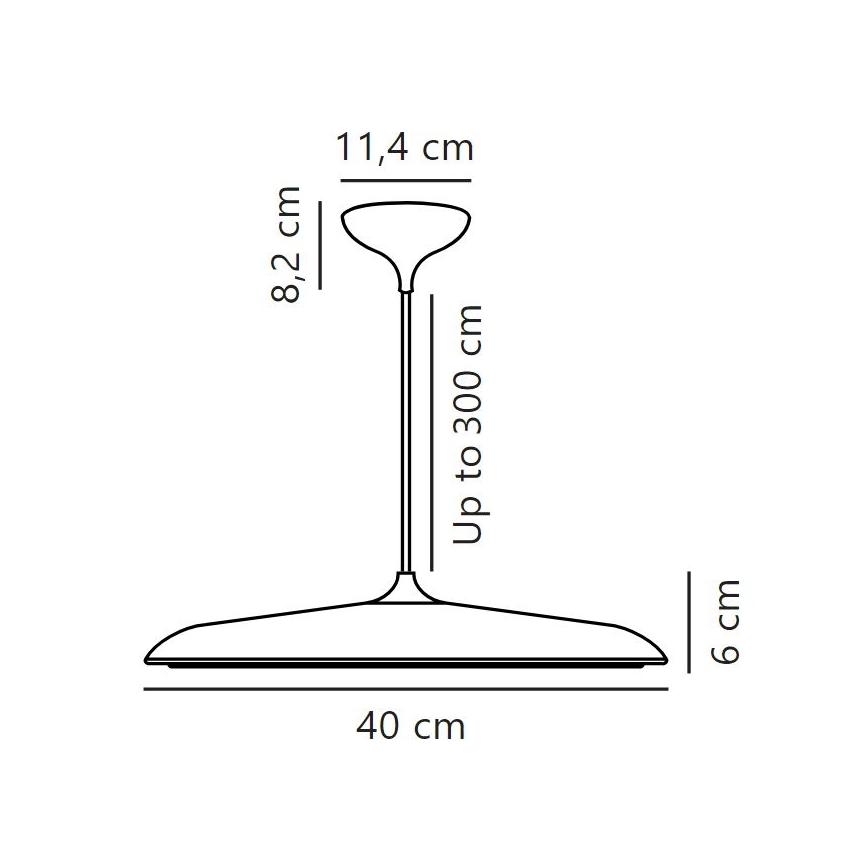 DFTP by Nordlux - LED Zatemnitveni lestenec na vrvici ARTIST LED/24W/230V pr. 40 cm baker