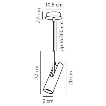 DFTP by Nordlux - Lestenec na vrvici MIB 1xGU10/8W/230V bela