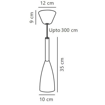 DFTP by Nordlux - Lestenec na vrvici PURE 1xE27/40W/230V pr. 10 cm bela/oreh