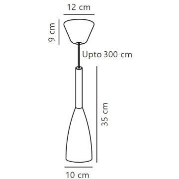 DFTP by Nordlux - Lestenec na vrvici PURE 1xE27/40W/230V pr. 10 cm črna/oreh