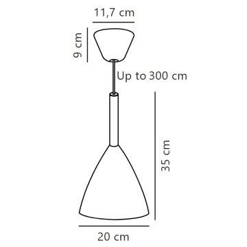 DFTP by Nordlux - Lestenec na vrvici PURE 1xE27/40W/230V pr. 20 cm bela/pepel