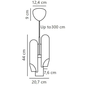 DFTP by Nordlux - Lestenec na vrvici ROCHELLE 3xGU10/15W/230V