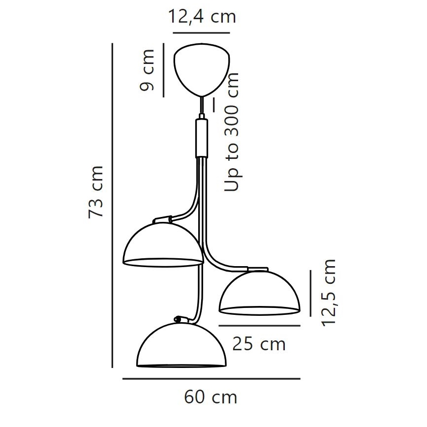 DFTP by Nordlux - Lestenec na vrvici TULLIO 3xE14/25W/230V bela