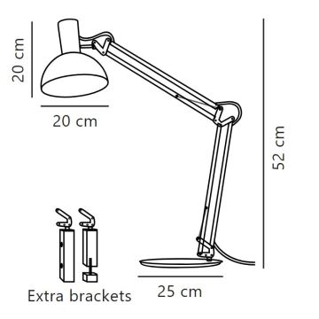 DFTP by Nordlux - Namizna svetilka ARKI 1xE27/60W/230V črna