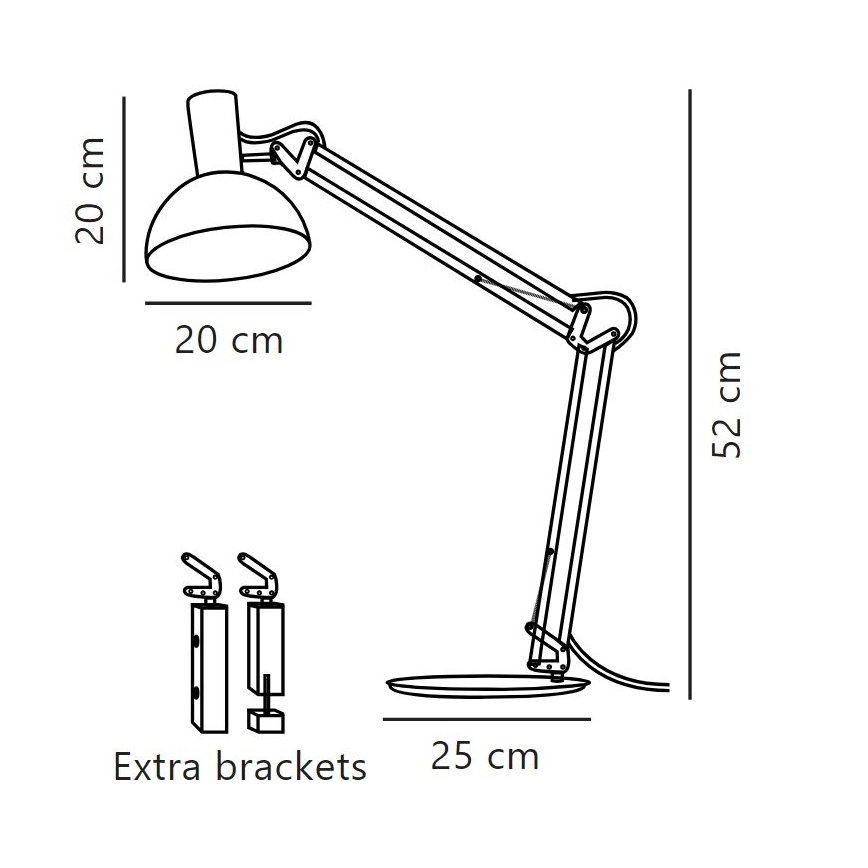 DFTP by Nordlux - Namizna svetilka ARKI 1xE27/60W/230V črna