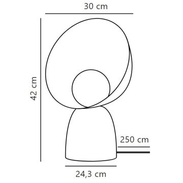 DFTP by Nordlux - Namizna svetilka HELLO 1xE14/25W/230V črna