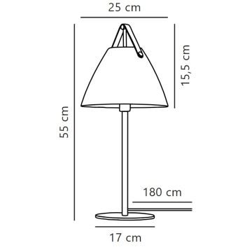 DFTP by Nordlux - Namizna svetilka STRAP 1xE27/40W/230V črna