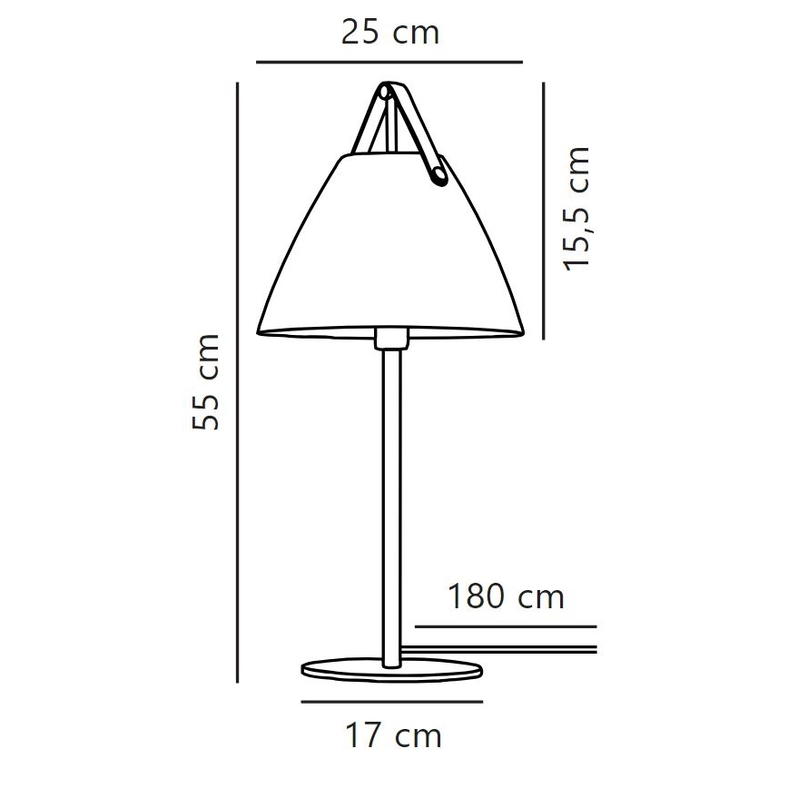 DFTP by Nordlux - Namizna svetilka STRAP 1xE27/40W/230V črna