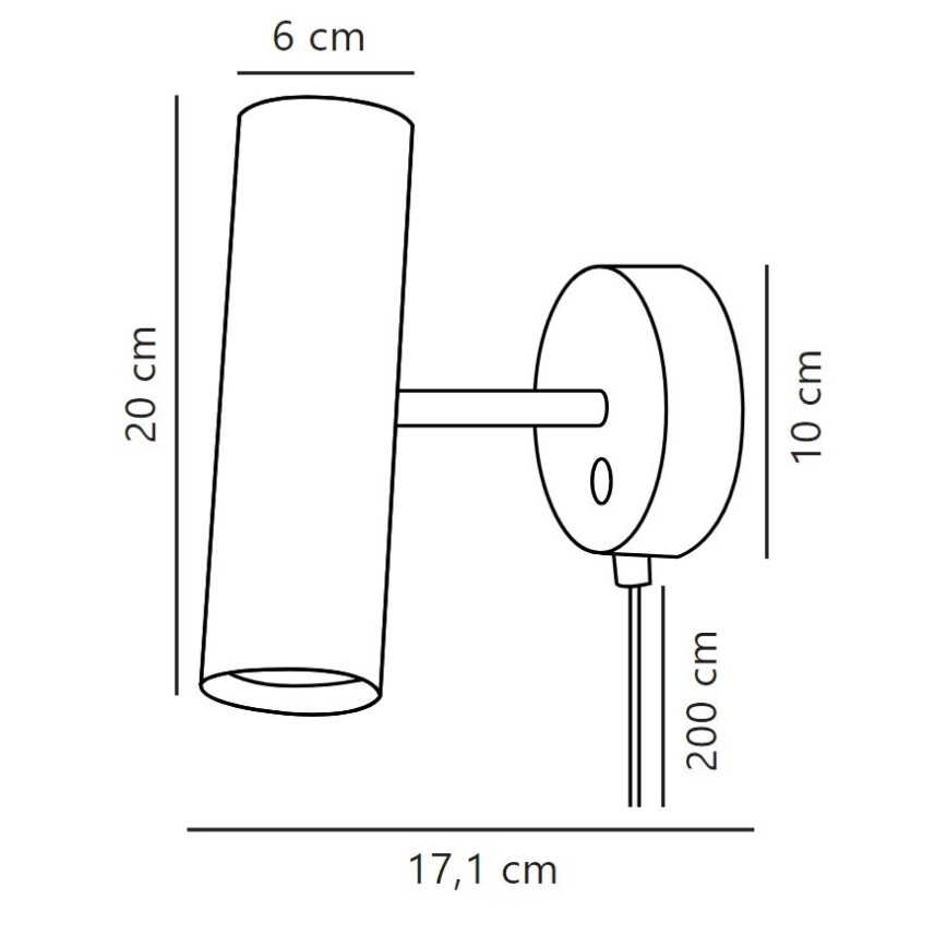 DFTP by Nordlux - Stenski reflektor MIB 1xGU10/8W/230V črna