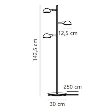 DFTP by Nordlux - Talna svetilka NOMI 3xE14/8W/230V črna