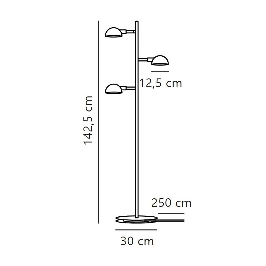 DFTP by Nordlux - Talna svetilka NOMI 3xE14/8W/230V črna