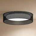 Duolla - LED Stropna svetilka ROLLER RATTAN LED/24W/230V črna